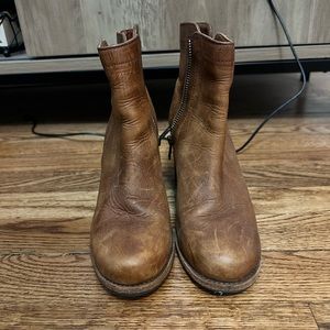 Frye zip up booties